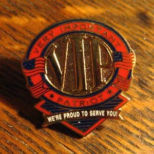Very Important Patriot American Flag Pin